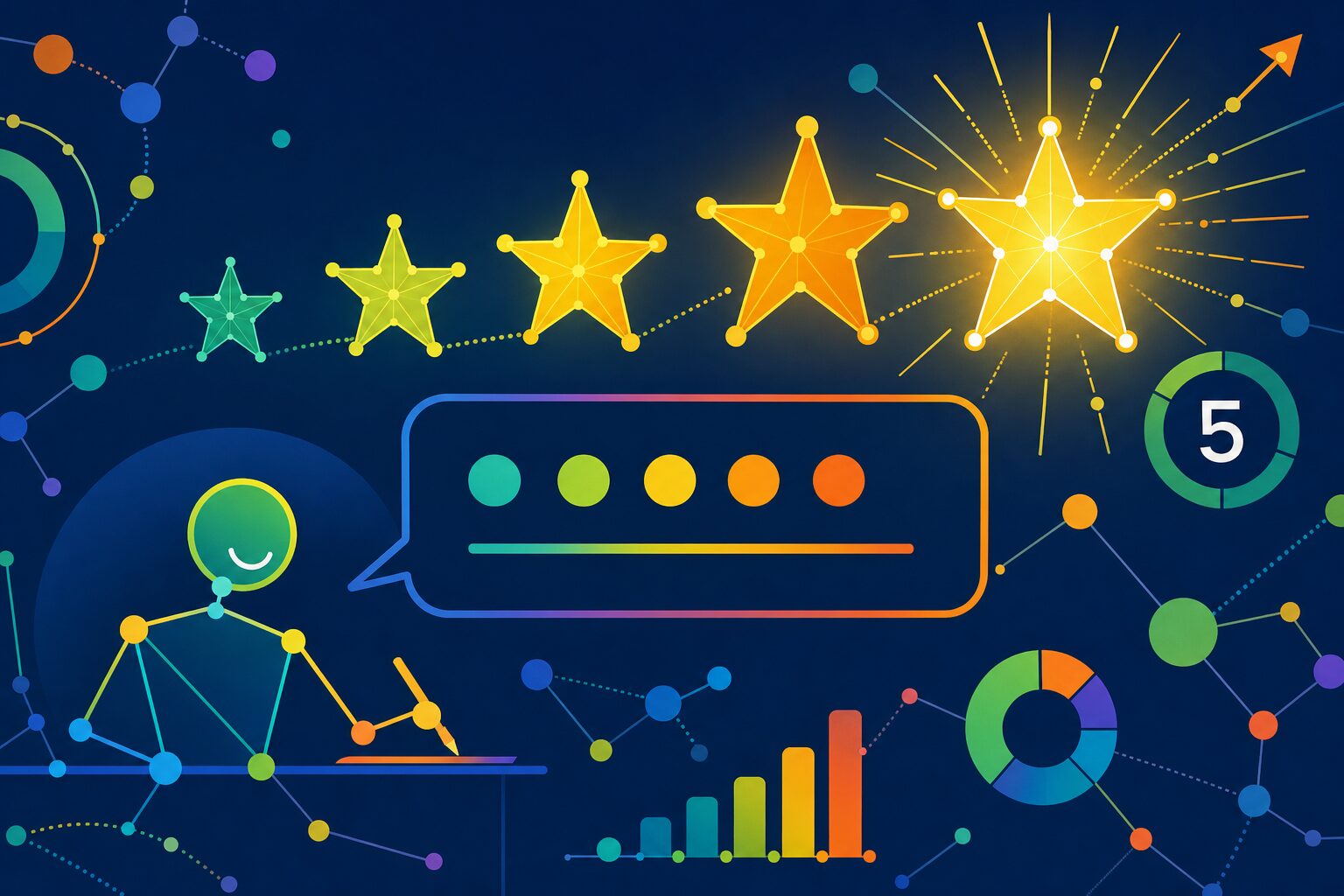 口コミの星評価が育っていくイメージ