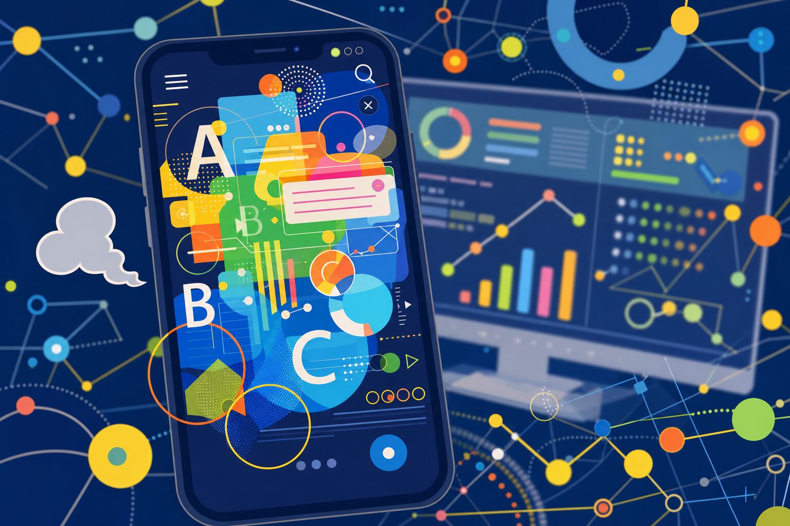 スマートフォンで表示が崩れているサイトのイメージ